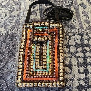 Vibrant Embellished Crossbody Bag